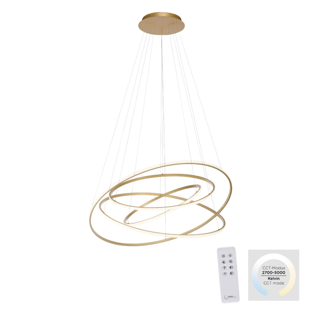 Lampada sospensione LED Tessara Paul Neuhaus oro 97W