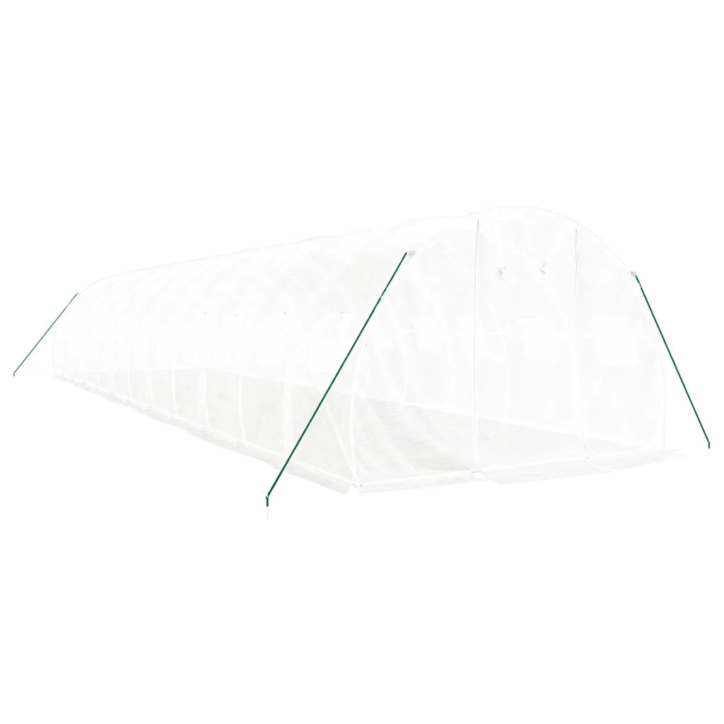 Serra con Telaio in Acciaio Bianco 36 mÂ² 12x3x2 m