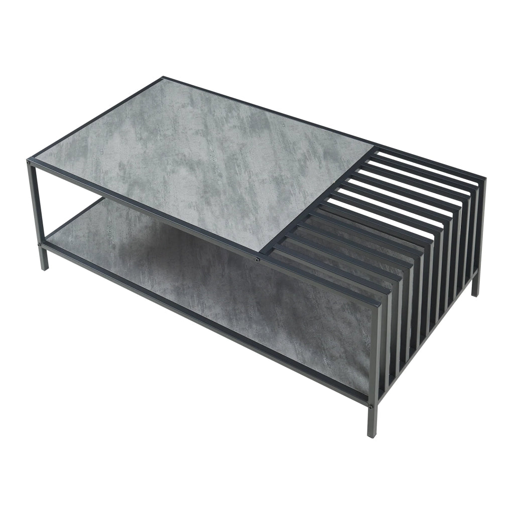 Tavolino da caffè consolle laterale 120 x 60 x 45 cm nero 03_0010834