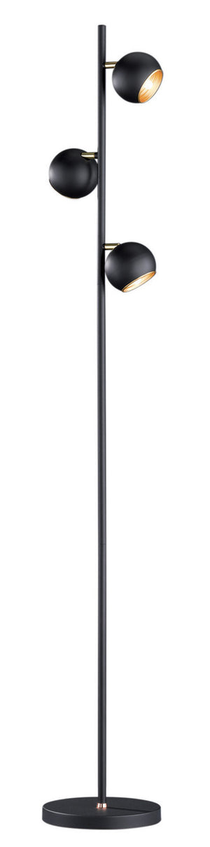 Piantana da Interno Attacco G9 in Metallo Nero Opaco