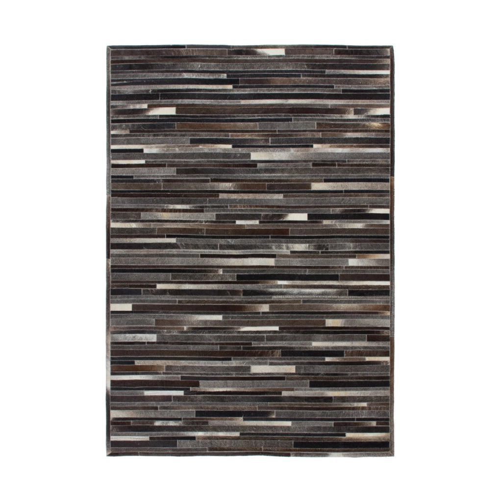 Tappeto in vera pelle Eclipse 100 patchwork grigio e marrone