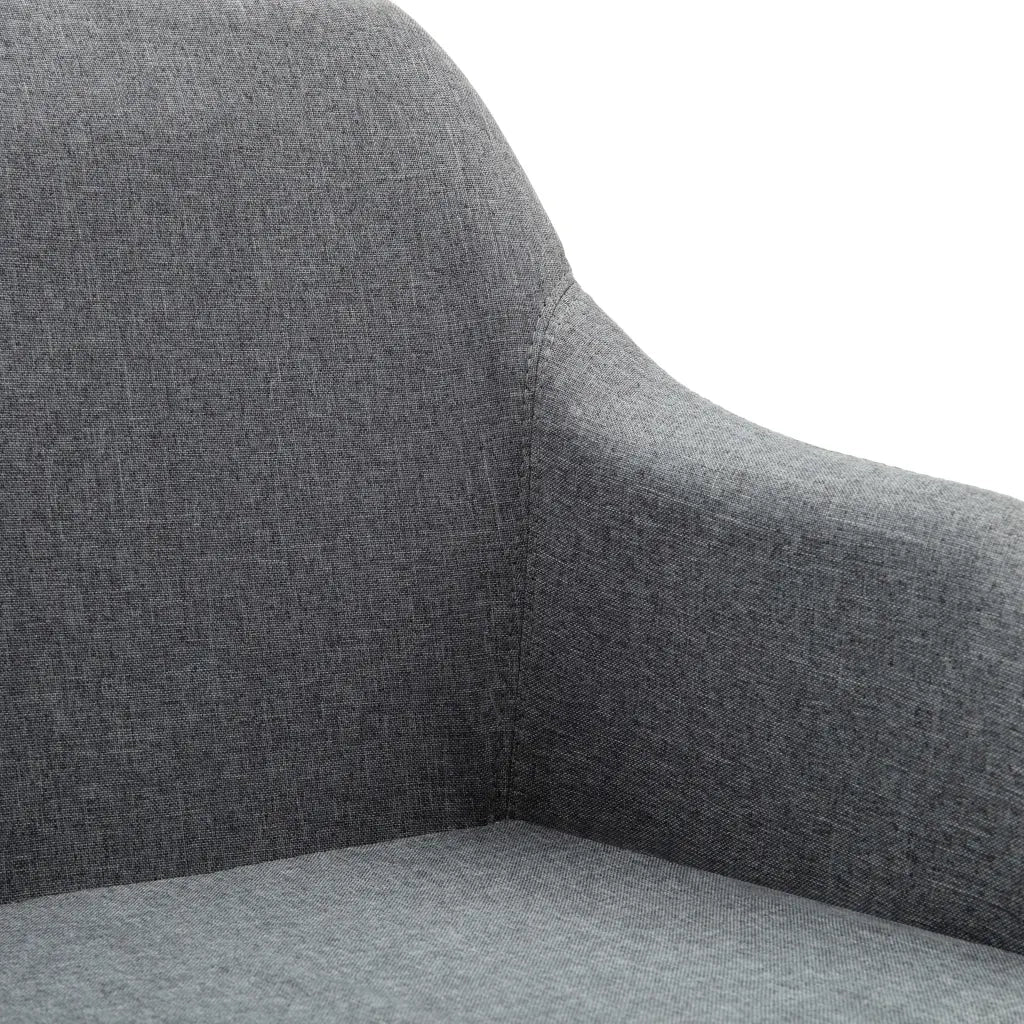 Sedie da Pranzo Girevoli 2 pz Grigio Chiaro in Tessuto cod mxl 5509