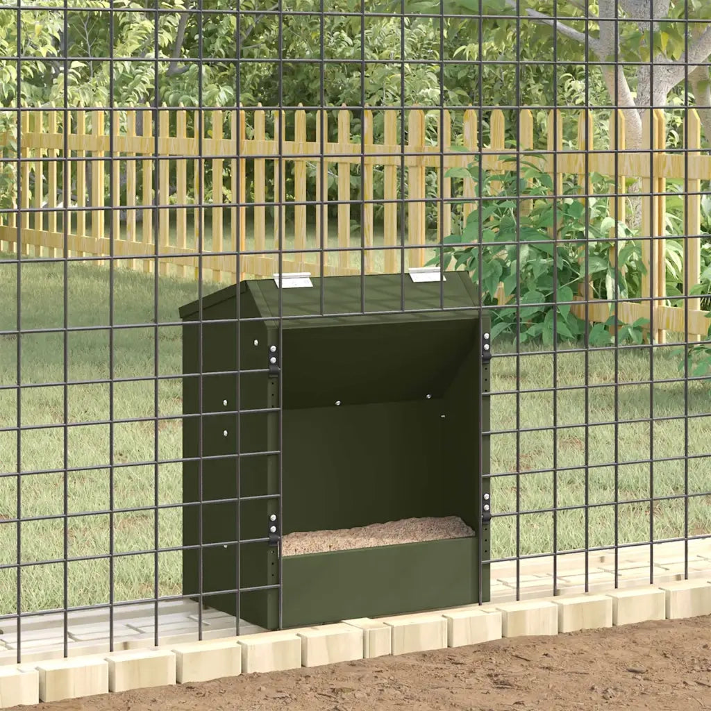 Mangiatore per conigli Verde oliva 64.5 x 25.5 x 45.5 cm CFW6547880
