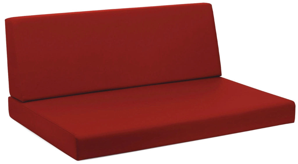 Cuscini per Pallet 120x80 cm Seduta e Schienale in Similpelle Mariotti Reforma Rosso