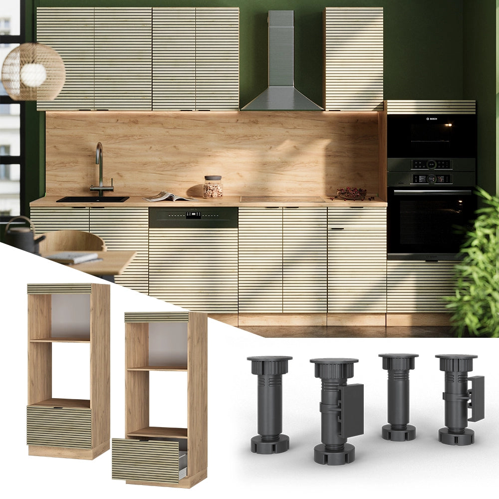 Vicco Set mobili bagno Pannello in quercia 60 cm aperto