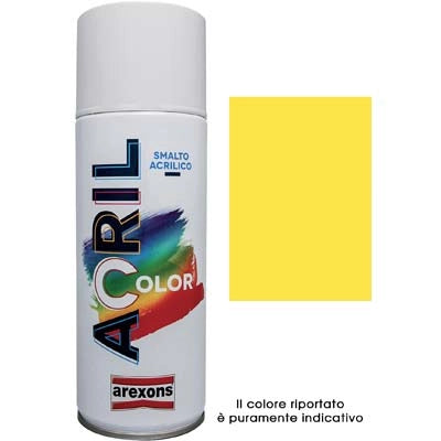 SMALTO SPRAY ACRIL COLOR AREXONS - GIALLO CADMIO RAL 1021 ML 400- 6 pezzi