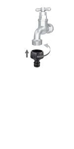 PRESA PER RUBINETTO DA GIARDINO 3/4 POLLICE CON QUICK-CLICK CLABER