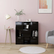 Libreria Nera 90x30x90 cm in Truciolato
