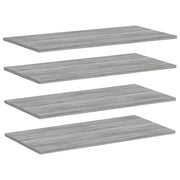 Mensole Parete 4pz-Set di 4 Scaffale a parete Grigio Sonoma 80x40x1,5cm Legno Multistrato