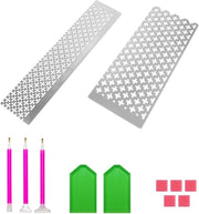 Set di linee per dipingere con diamanti DIY, 2 pezzi, attrezzi in acciaio inossidabile