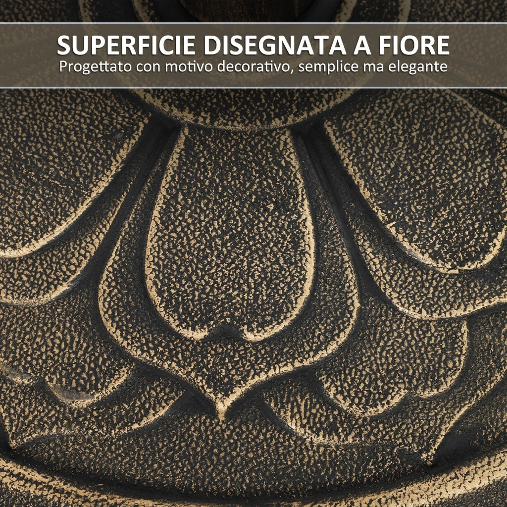 Base per Ombrellone Ø46x33 cm da 12 kg in Resina Metallo e Cemento Bronzo