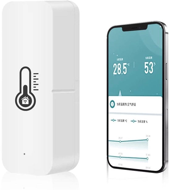 Termometro e Igrometro Wifi con App Notifica e Registro dei Dati per Casa e Ufficio 

Modello: HT-1234
Raggio di misura: 10m
Precisione: ±0,5°C
Frequenza di misura: 1 minuto
Memoria interna: 12 mesi
Connessione: Wi-Fi 2.4GHz
Compatibilità: iOS e Android