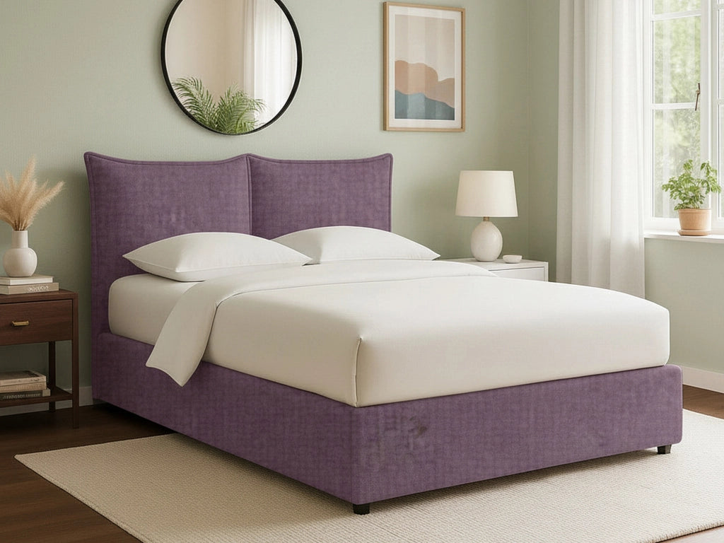 Chatteris, Letto Singolo Sfoderabile Made in Italy, Viola Lilla