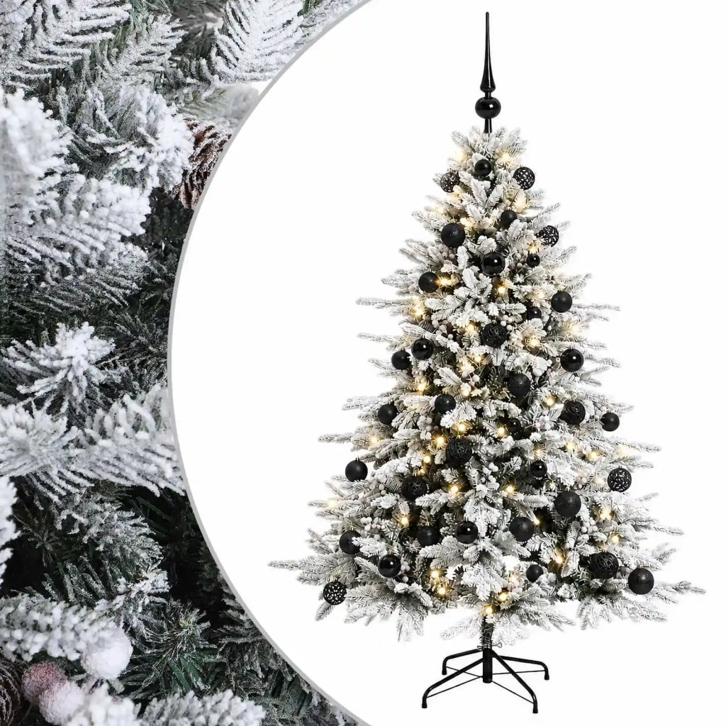 Albero di Natale artificiale con palline 150 cm 150 LED 3465584