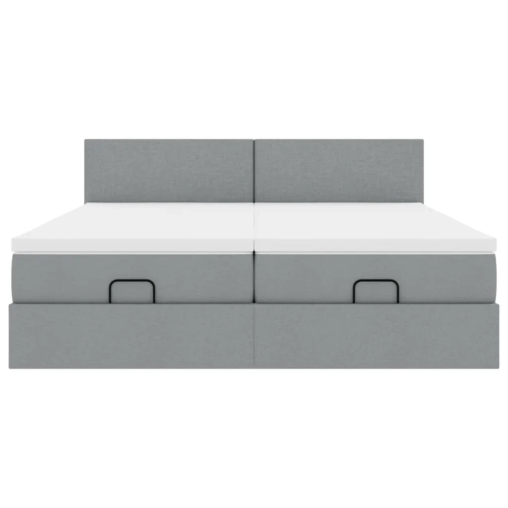 Struttura Letto Pouf con Materassi 180x200 cm in Tessuto 3312822