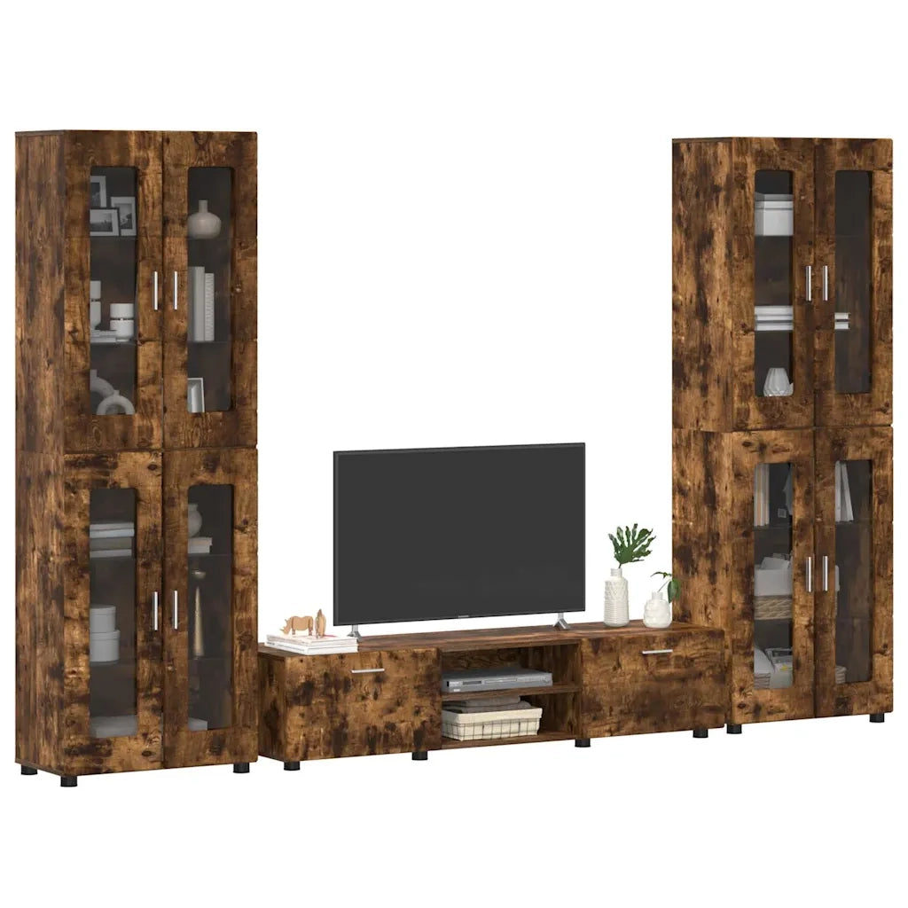 Set mobile TV FLORIN 3 pcs Rovere fumé Legno multistrato 3397989