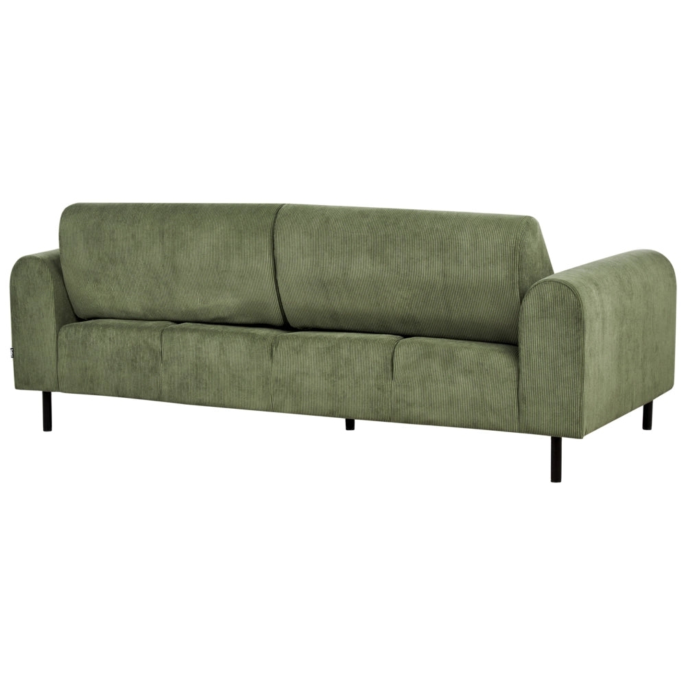 Set soggiorno divano 3 posti e poltrona imbottita in velluto verde con schienale regolabile stile elegante moderno