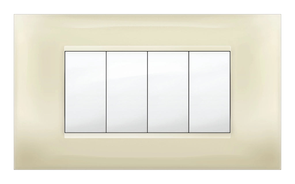 PLACCA MIVIDA PLANA AVORIO 4P- 1,0 pz