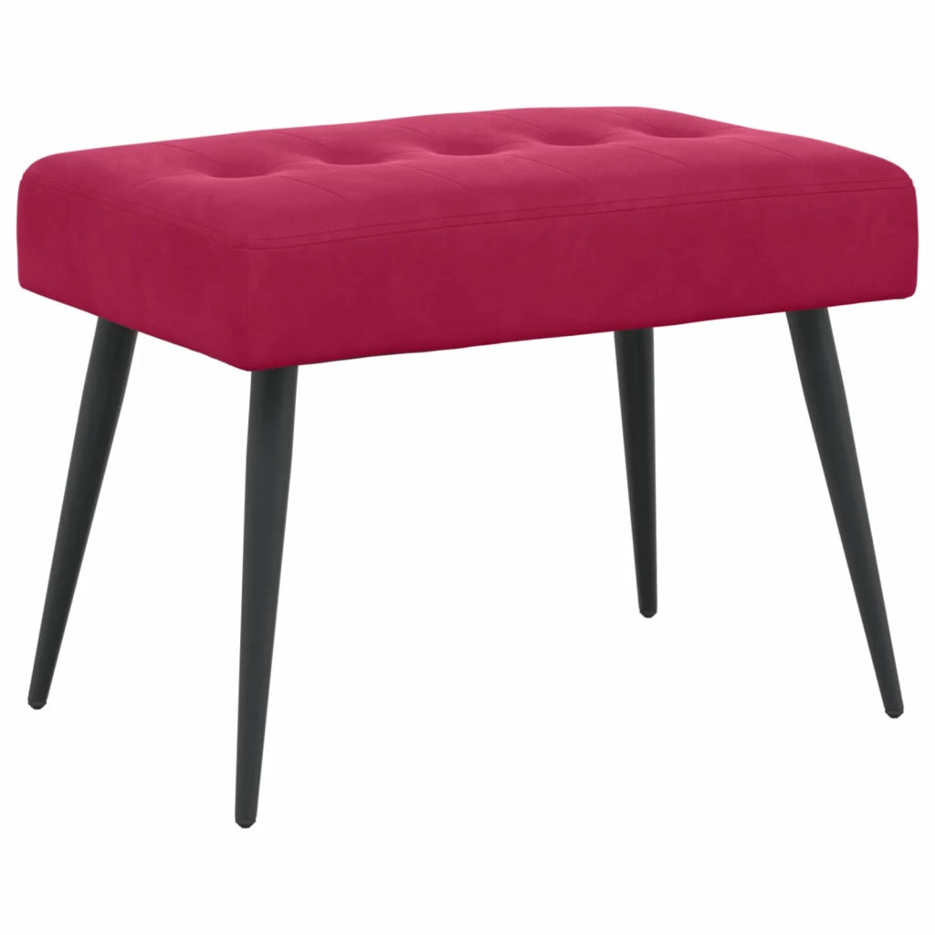 Panchina con bottoni imbottiti Rosso Vino 60 x 40 x 45 cm 42038506