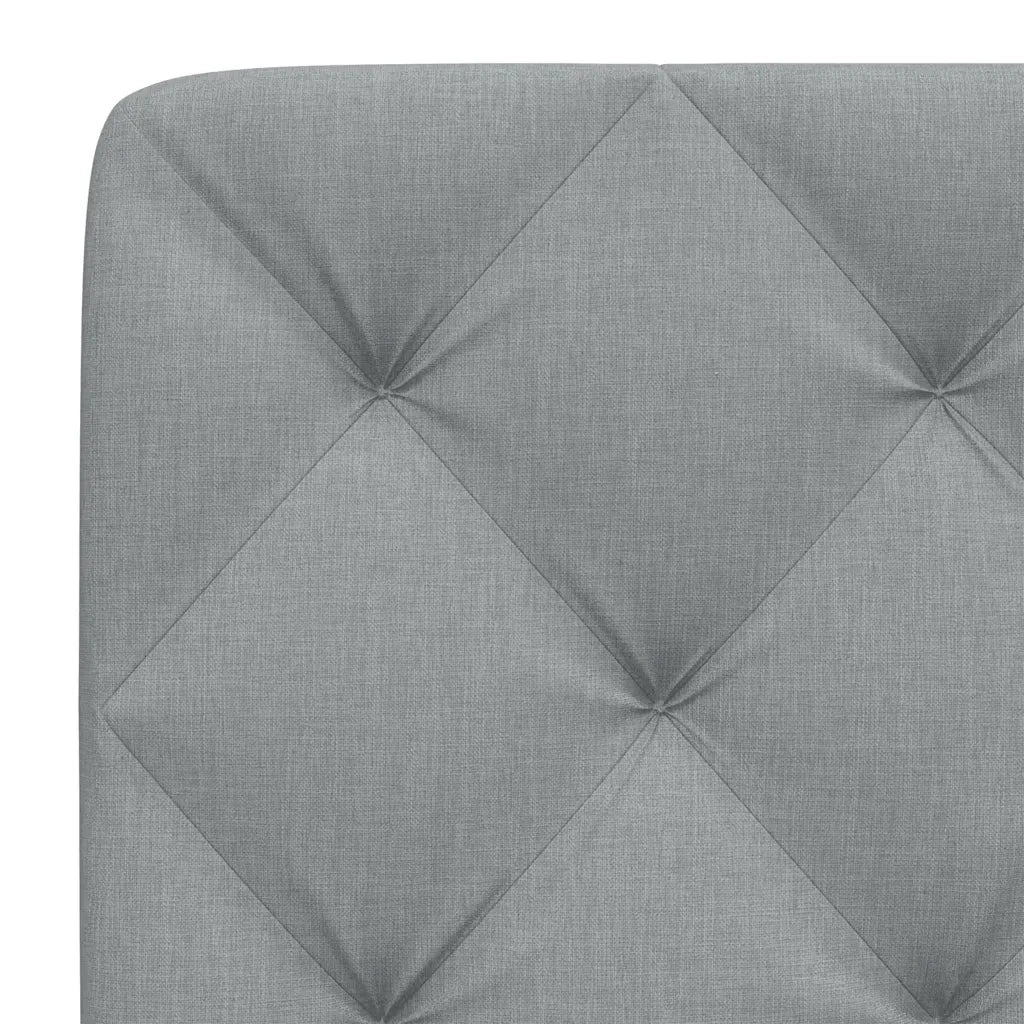 Cuscino Testiera Grigio Chiaro 90 cm in Tessuto CFW4821341