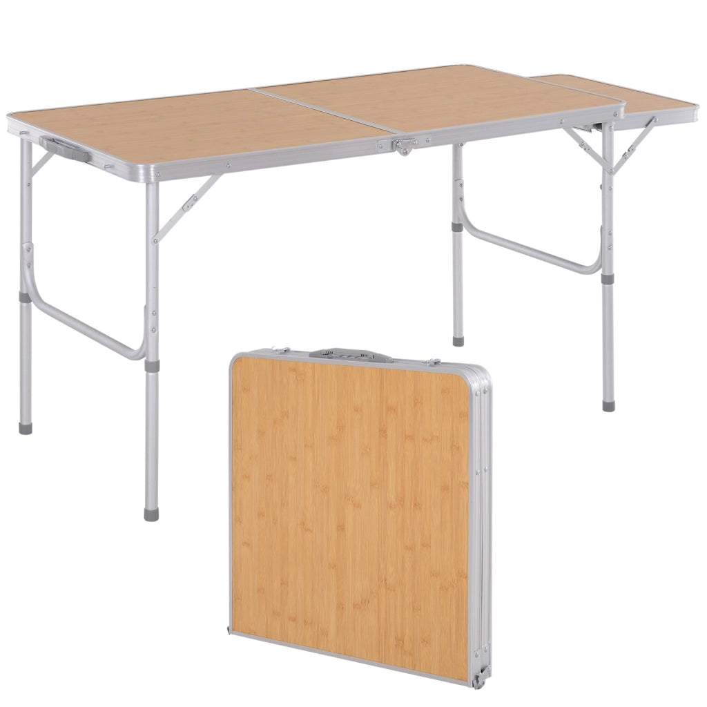 Tavolo da pranzo pieghevole per giardino ¨C zephmum ¨C alluminio 153x60x39/71 cm