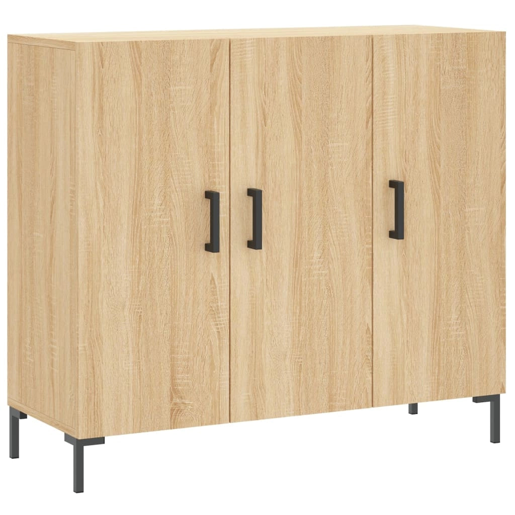 Buffet credenza cassettiera armadio mobile contenitore organizer cucina soggiorno rovere Sonoma 90 x 34 x 80 cm legno ingegnerizzato marrone 02_0031732