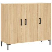 Buffet credenza cassettiera armadio mobile contenitore organizer cucina soggiorno rovere Sonoma 90 x 34 x 80 cm legno ingegnerizzato marrone 02_0031732