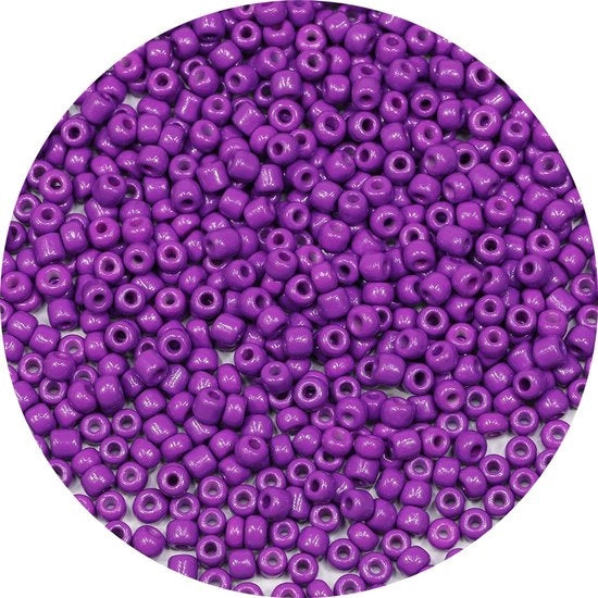 Kralen in vetro 4 mm colore viola, 6/0 per bracciali, per la creazione di accessori personalizzati (viola)