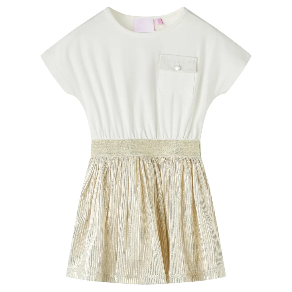Abito da Bambina a Maniche Corte Ecru 128cod mxl 108194
