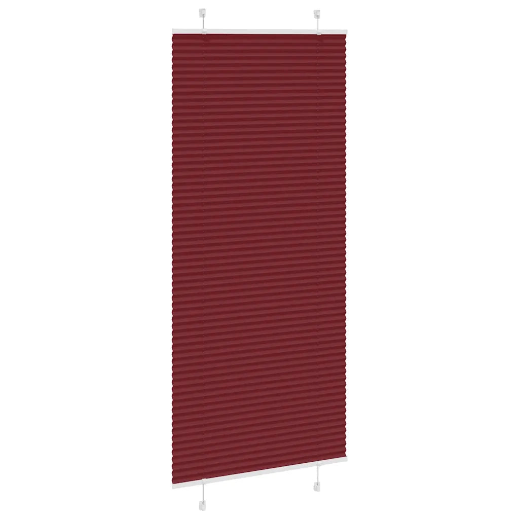 Tenda Plissettata Rosso Bordeaux 85x200 cm Larghezza Tessuto 4015259