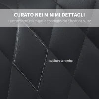 Set di 2 Sgabelli da Bar Alti in Finta Pelle con Altezza Regolabile, Sgabelli Cucina Girevoli con Schienale e Poggiapiedi, 46.5x49.5x92-113cm Grigio