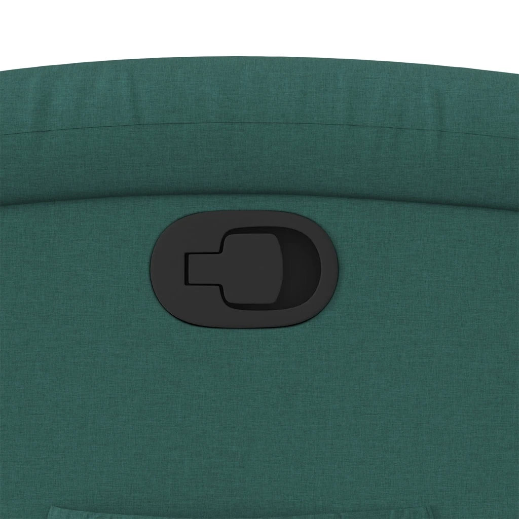 Divano Sedia-Poltrona Reclinabile in Tessuto Verde Scuro 832364