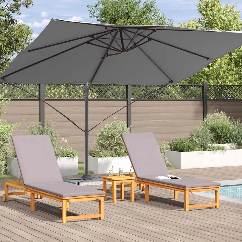 Ombrellone-Ombrello da giardino Antracite 351 x 250 x 260 cm Poliestere e Alluminio