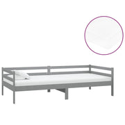 Divano letto | Sof¨¤ letto | Letto singolo con Materasso 90x200 cm Grigio in Legno di Pino