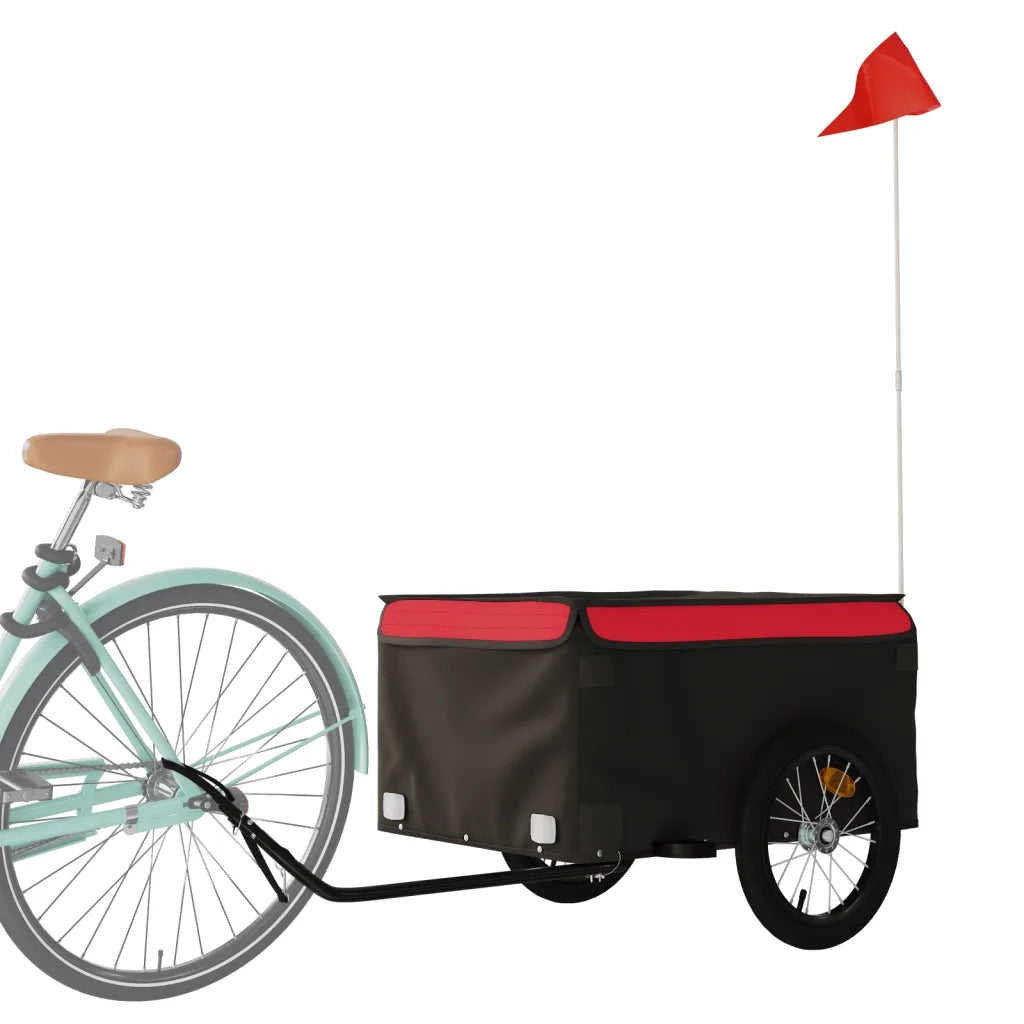 Rimorchio da Bici Nero e Rosso 45 kg in Ferro CFW3623062
