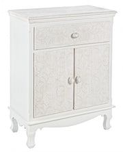 Mobiletto 2 Ante 1 Cassetto MDF Bianco Classico da Interno - ALBINE