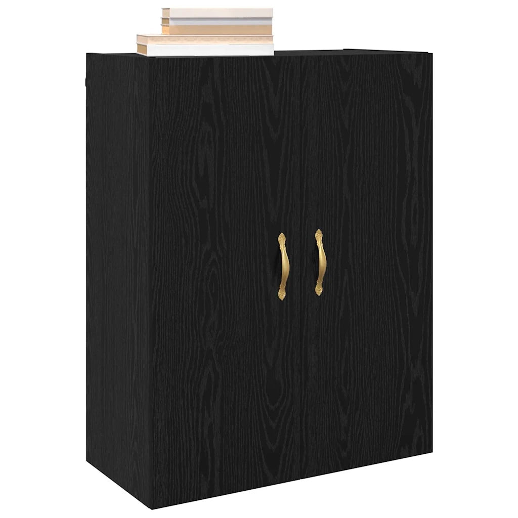 Mobiletto a muro 2 pcs Rovere Nero 69,5 x 34 x 90 cm