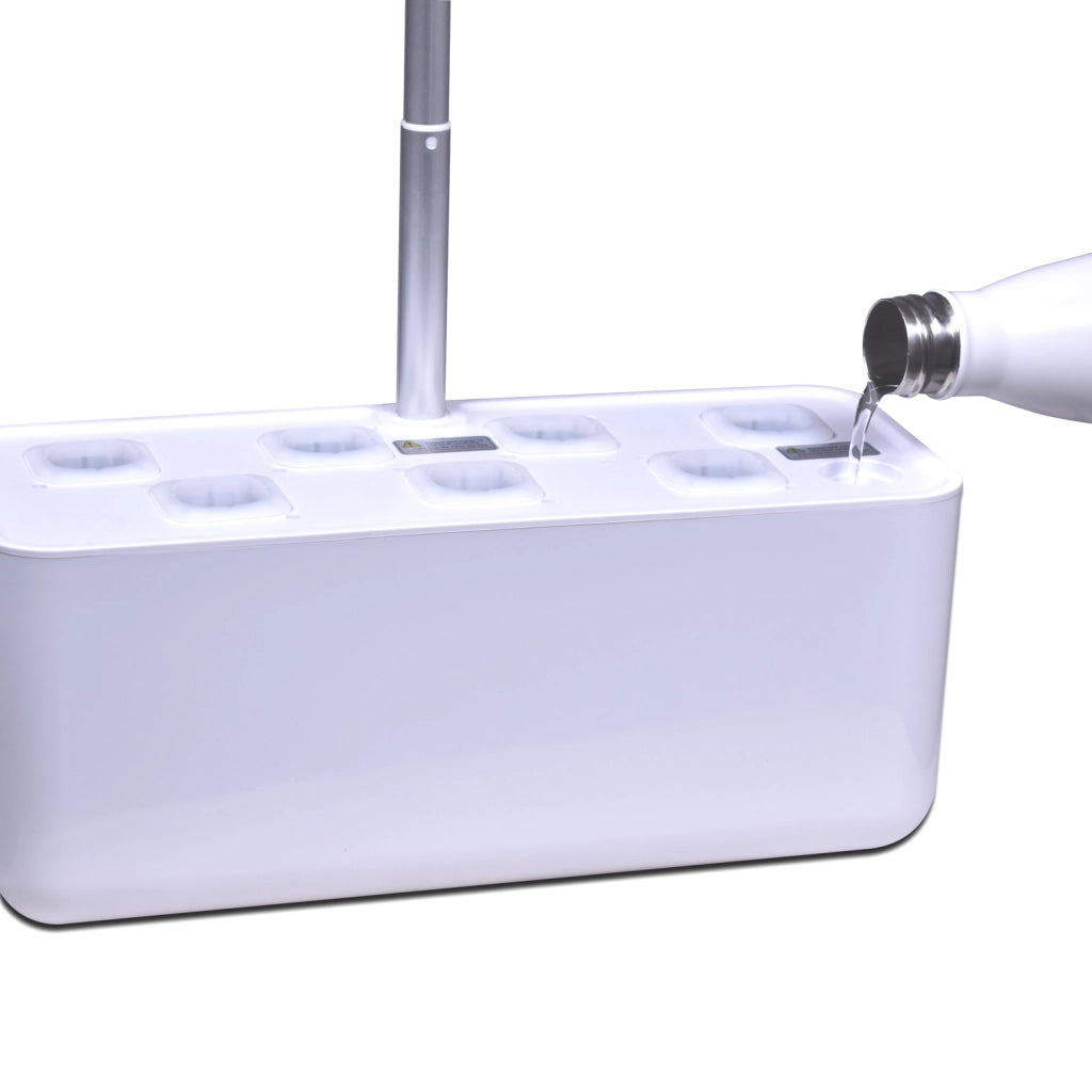Serra idroponica vaso smart e-garden per coltivazioni indoor di erbe fino a 7 piante con illuminazione autonoma a LED e software di programmazione automatico Bianco