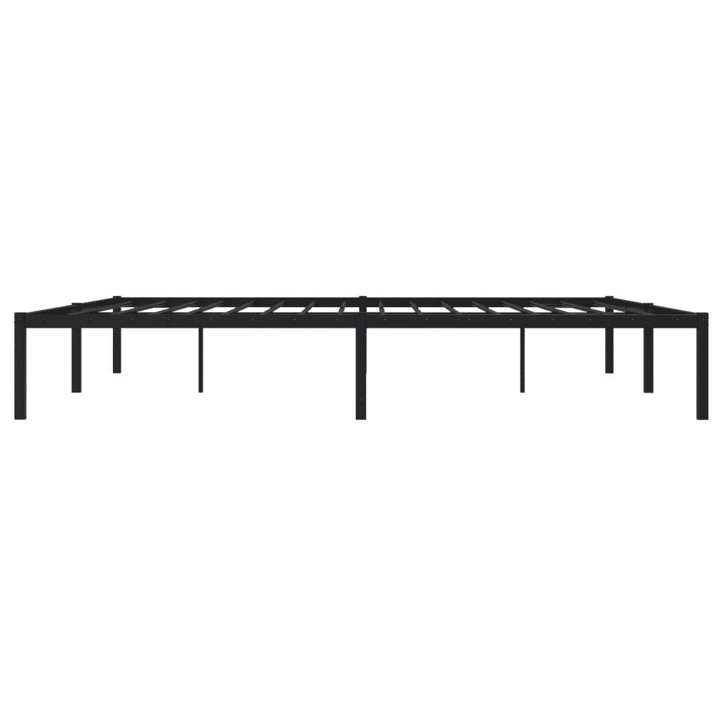 Letto matrimoniale | Letto per adulti | Giroletto in Metallo Nero 200x200 cm