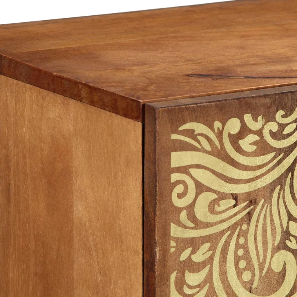Credenza Marrone 90 x 33 x 75 cm Legno di mango massello 4018764