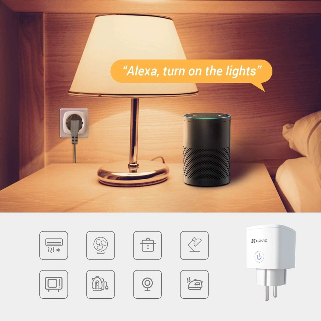 EZVIZ T30-10B-EU presa intelligente 1600 W Bianco