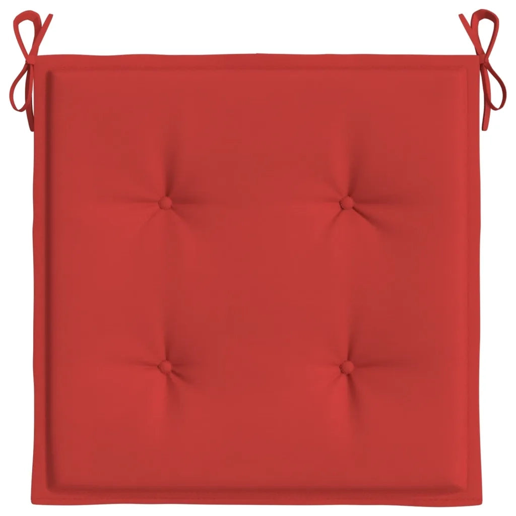 Cuscini per Sedie da Giardino 6 pz Rossi 50x50x3 cm in Tessuto cod mxl 54889