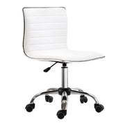 Sedia da Ufficio Girevole Regolabile in Altezza ¨C Xylo ¨C Metallo e Similpelle Bianco 48x52x78-90cm