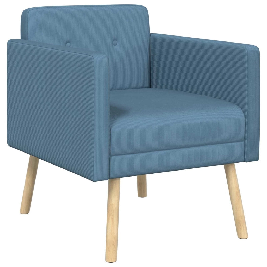 Sedia d'accento Blu Tessuto in velluto a coste 42044811