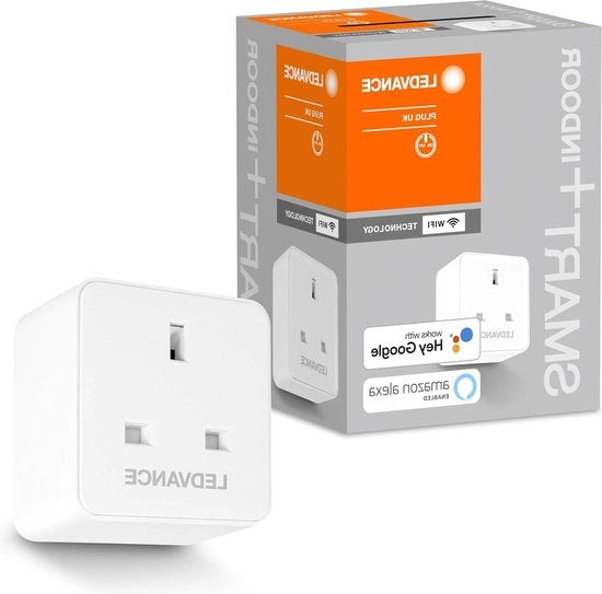 Pacco da 4 Scatole da Parete Wi-Fi con Misurazione della Potenza, Controllo Remoto e Controllo di Voz con Alexa compatibile con Presa UK.