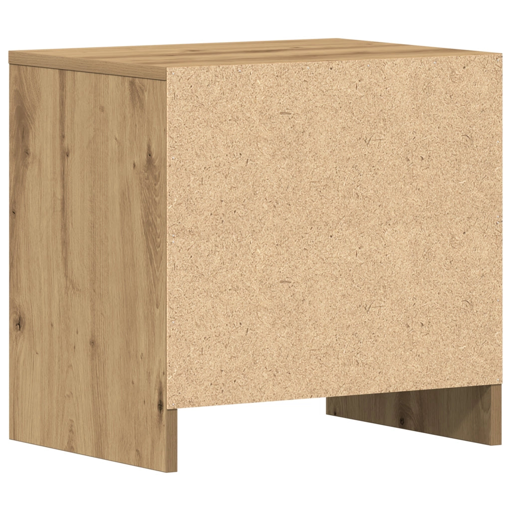 Comodino 2 pcs Rovere Artigianale 45x34x44,5 cm Legno Ingegnerizzato