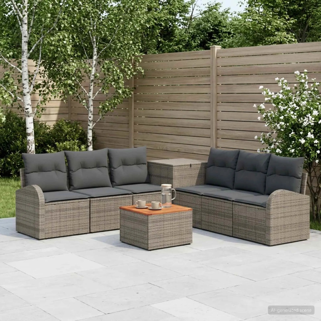 Set di divani 8 pz Grigio e Grigio Scuro 3448118