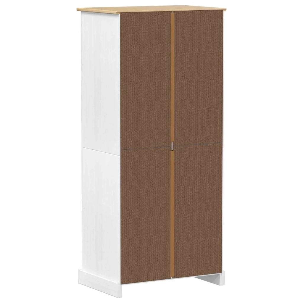 Armadi con lo scaffale Bianco 76 x 50 x 170 cm Pino massello CFW8459156