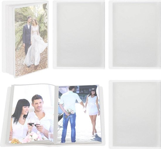 Album Foto 40 Vacche (5 Pacchi) - Capace 4 x 6 Pollici - Foto's Familiari, Matrimoni, Anniversari, Nascite, Vacanze - Copertina Vetrata - Libro Fotografico con Inserto