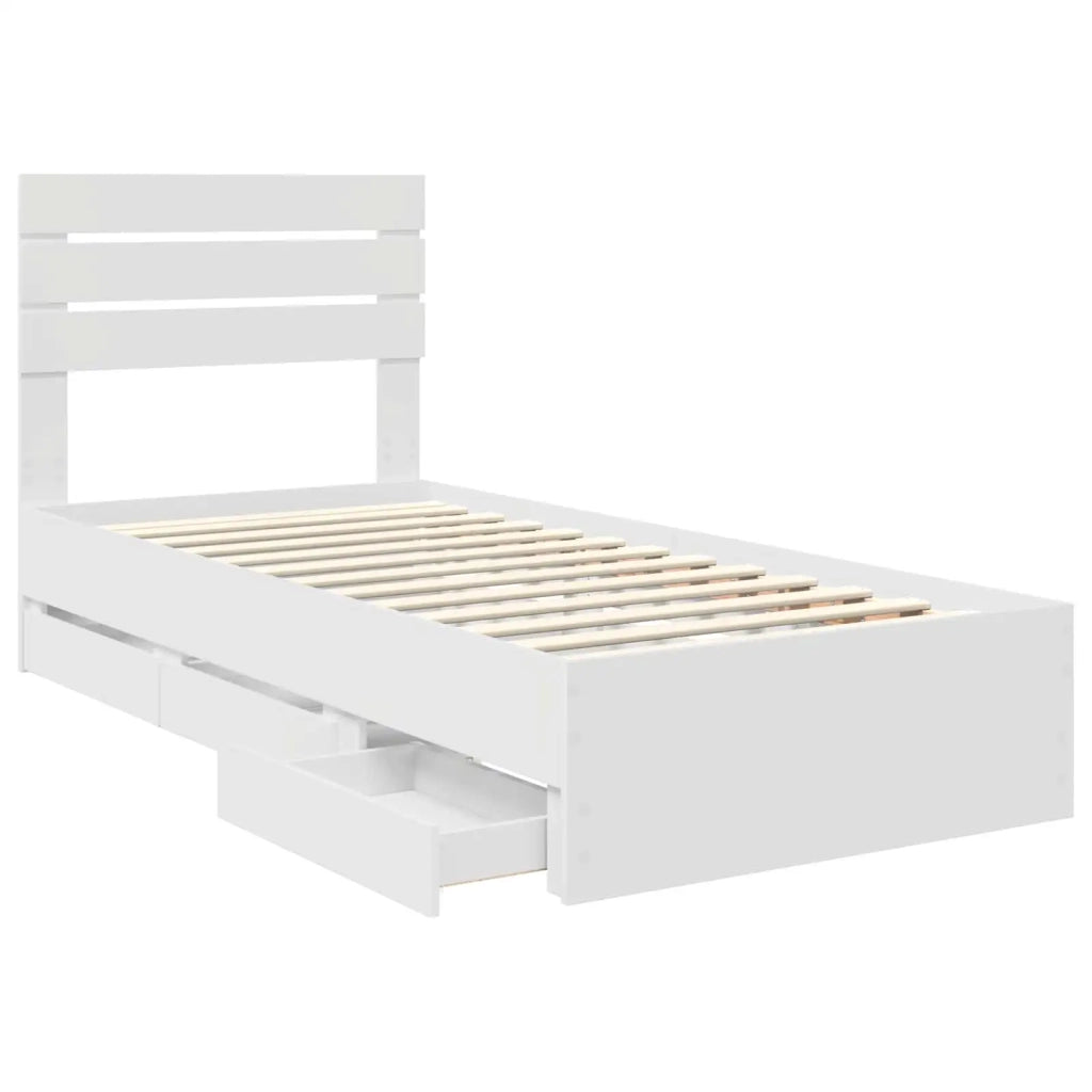 Struttura del letto Bianco 90 x 190 cm Legno Ingegnerizzato